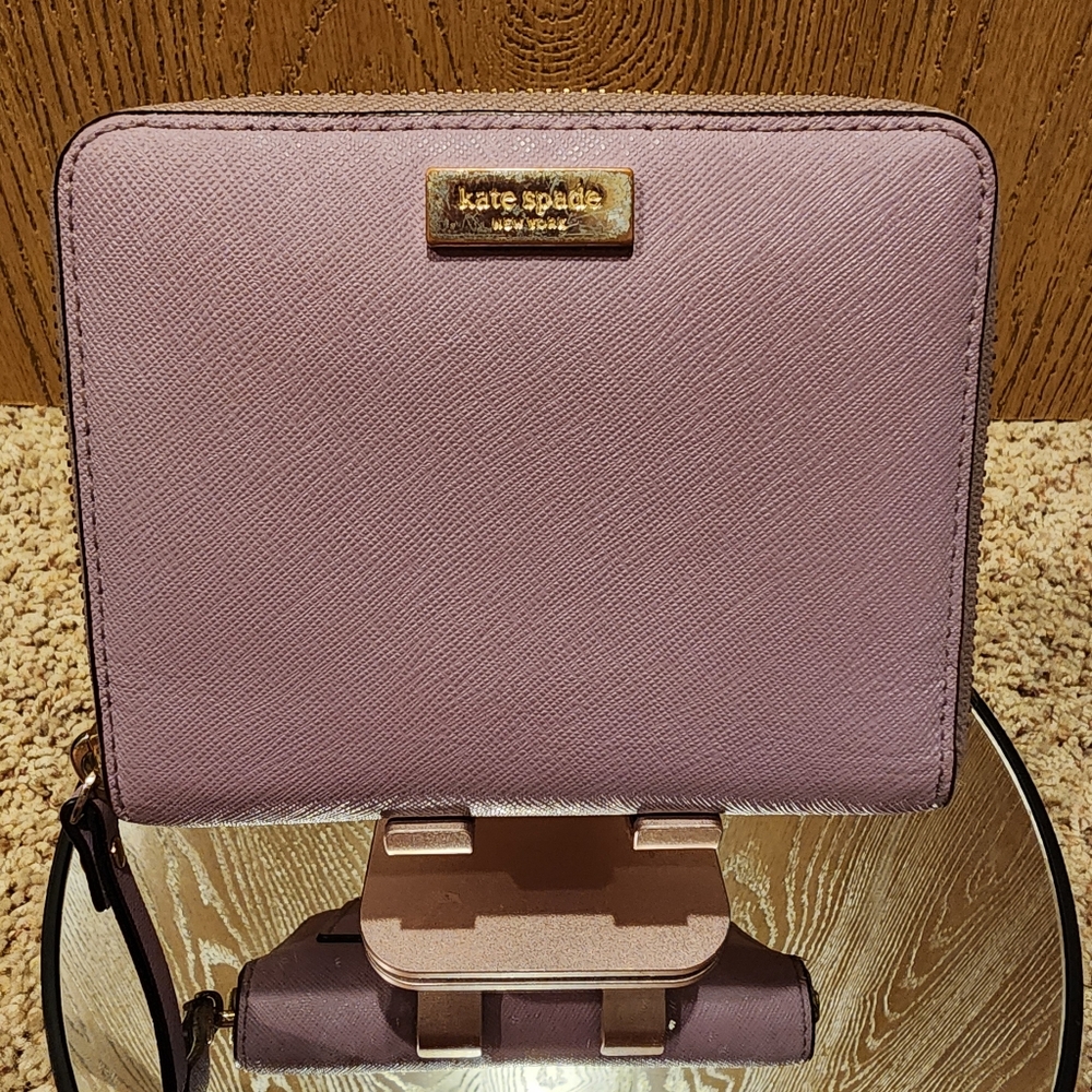 Kate Spade Purple Wallet Classic Design Saffiano Leather